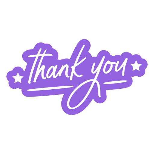 Thank you cut out quote PNG Design