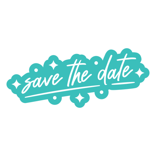 Save the date cut out quote PNG Design