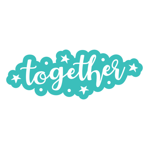 Together cut out quote PNG Design