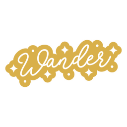 Wandern Sie Retro-Wortbeschriftung PNG-Design