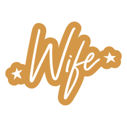 Wife word lettering Transparent PNG