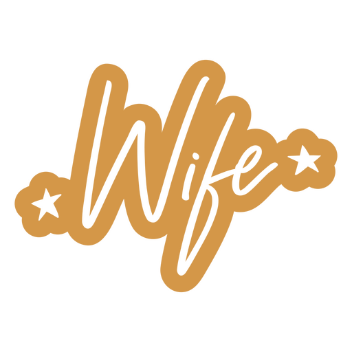 Wife word lettering PNG Design
