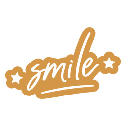 Smile cursive word lettering PNG Design Transparent PNG