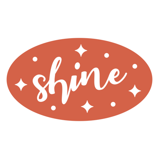 Shine red word lettering PNG Design