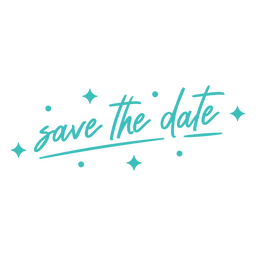 Save the date lettering quote PNG Design