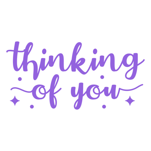 Thinking of you lettering quote PNG Design