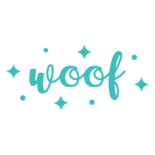 Citação de cor de letras Woof Desenho PNG