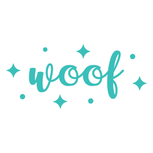 Woof lettering color quote PNG Design