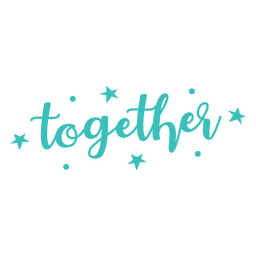 Together lettering color quote PNG Design