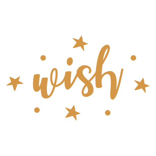 Wish lettering color quote PNG Design