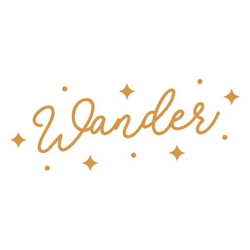 Wander lettering color quote PNG Design