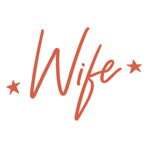 Wife lettering color quote PNG Design