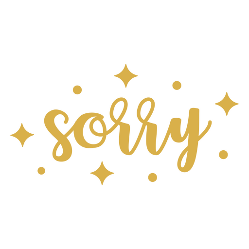 Sorry lettering quote PNG Design