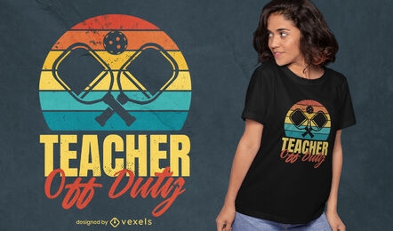 Pickleball Lehrer Retro-T-Shirt-Design