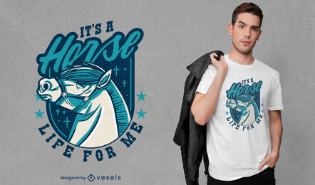 Horse life badge t-shirt design