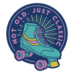 Cita retro de patines Diseño PNG