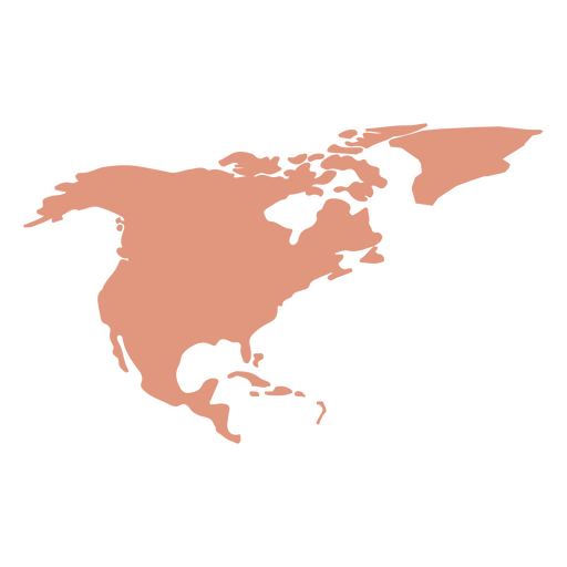 silueta de mapa de américa del norte Diseño PNG