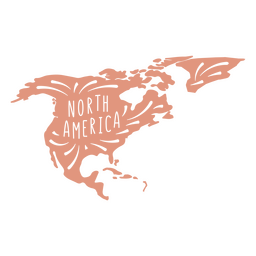 Silhueta do continente da América do Norte Transparent PNG