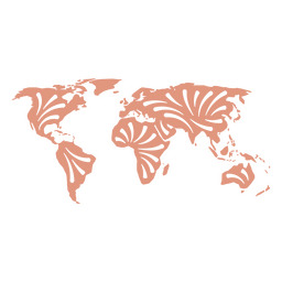 Mapa recortado do mundo Desenho PNG