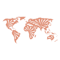 Weltkarte ausgeschnitten PNG-Design Transparent PNG