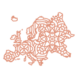 Mapa Geométrico de Europa Diseño PNG