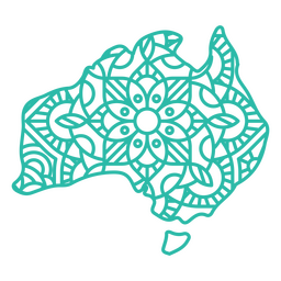 Australien-Mandala-Karte PNG-Design Transparent PNG