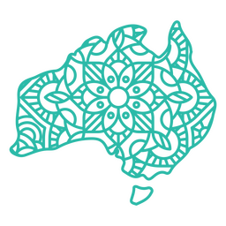 Mapa da Mandala da Austrália Desenho PNG