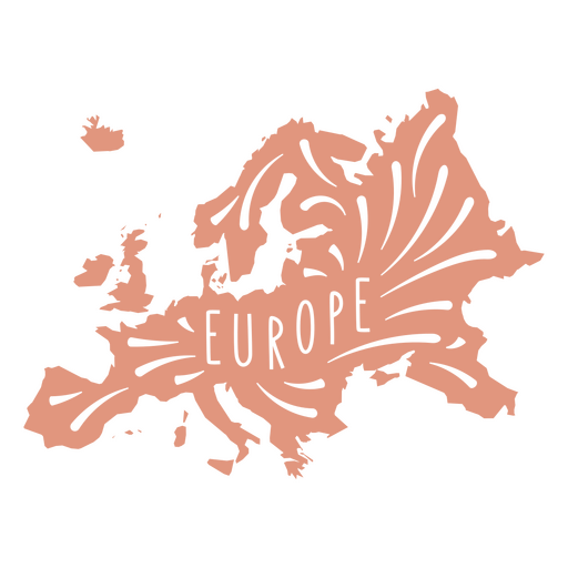 Europ?ische Kontinentkarte PNG-Design