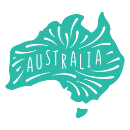 Karte des australischen Kontinents PNG-Design