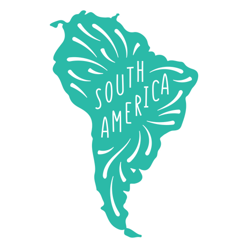 Mapa del continente de Am?rica del Sur Diseño PNG