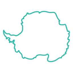 Antartica Continent Stroke Map PNG Design