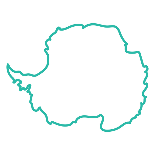 Mapa de trazos del continente Antártica Diseño PNG