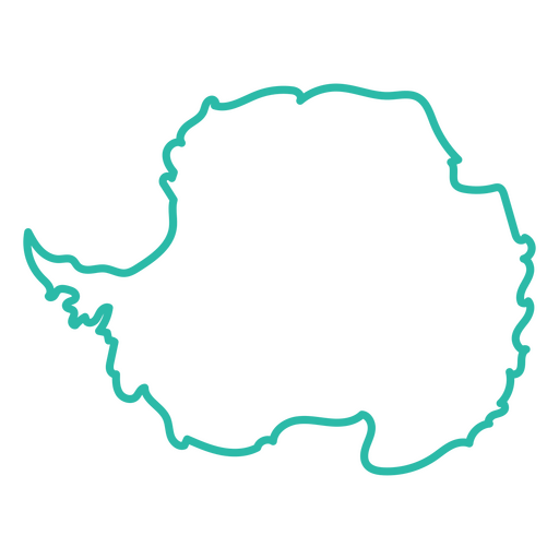 Schlaganfallkarte des Antarktischen Kontinents PNG-Design