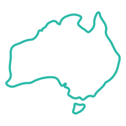 Oceania stroke map PNG Design