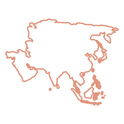Eurasia stroke map PNG Design