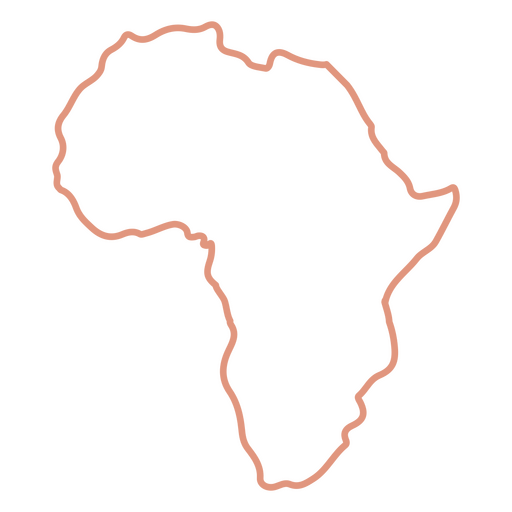 Africa stroke map PNG Design