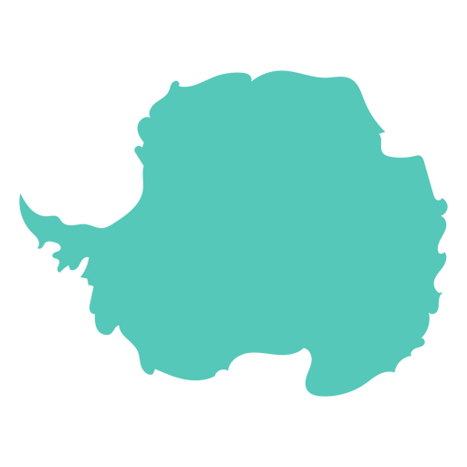 Antarctica flat map continent