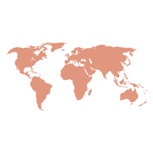 Mapa do Mundo Silhueta Desenho PNG
