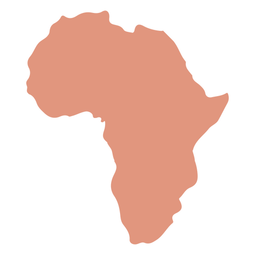 África mapa plano continente Diseño PNG