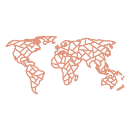 Geometrische Kontinente der Weltkarte PNG-Design