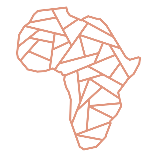 Africa contour stroke PNG Design