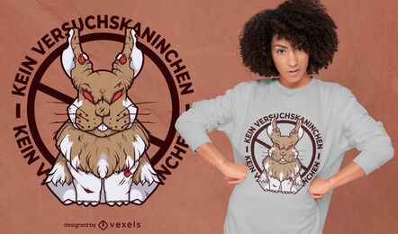 Diseño de camiseta alemana zombie rabbit