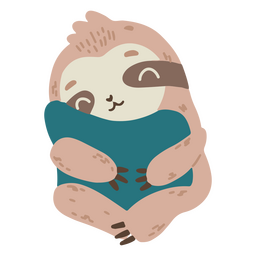 Cute sloth hugging a pillow  PNG Design Transparent PNG