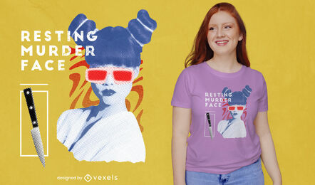 Collage de camiseta de mujer segura psd