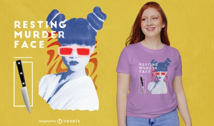 Selbstbewusste Frau Collage T-Shirt psd