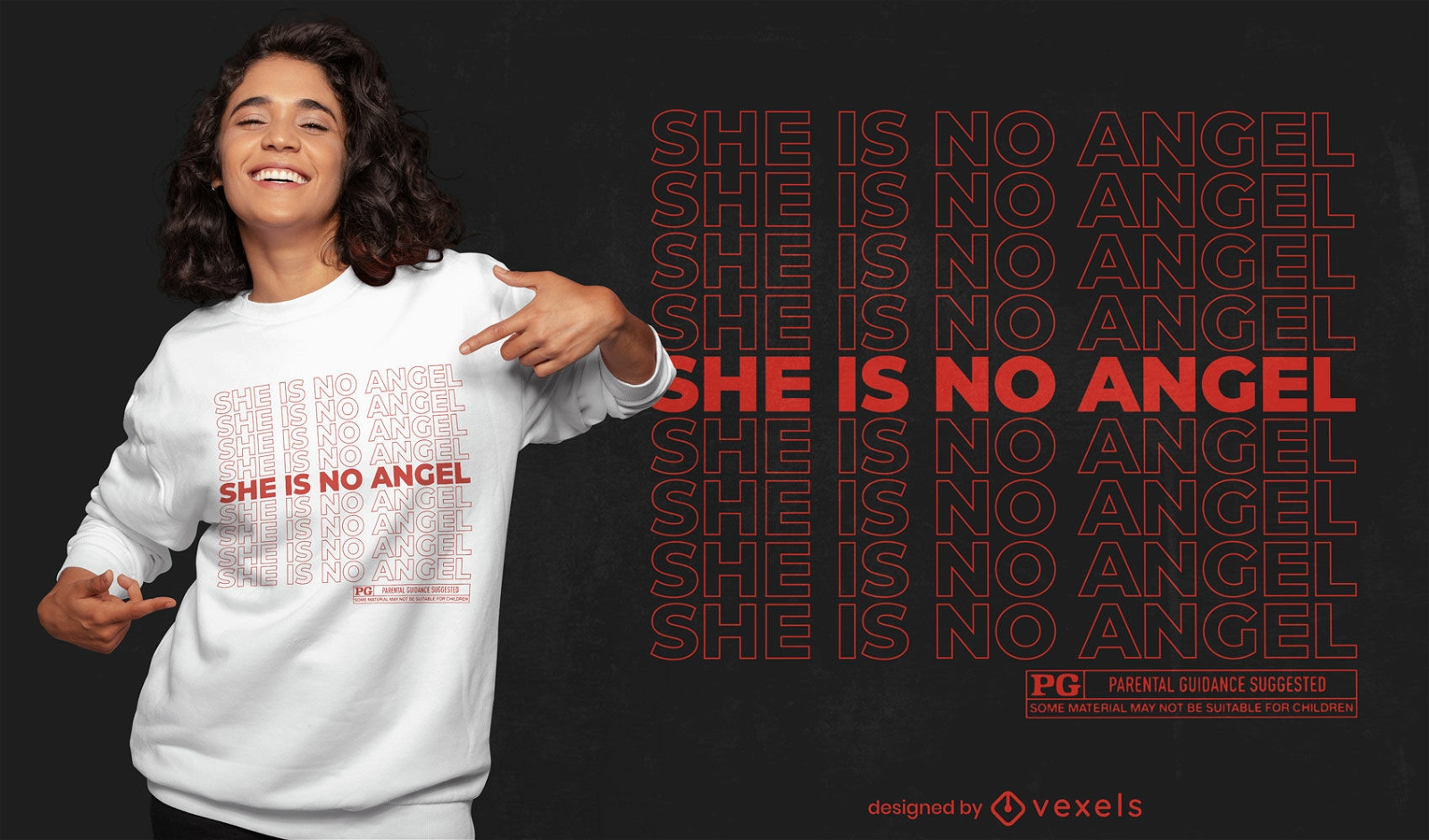 Sie ist kein Engel Zitat T-Shirt Design