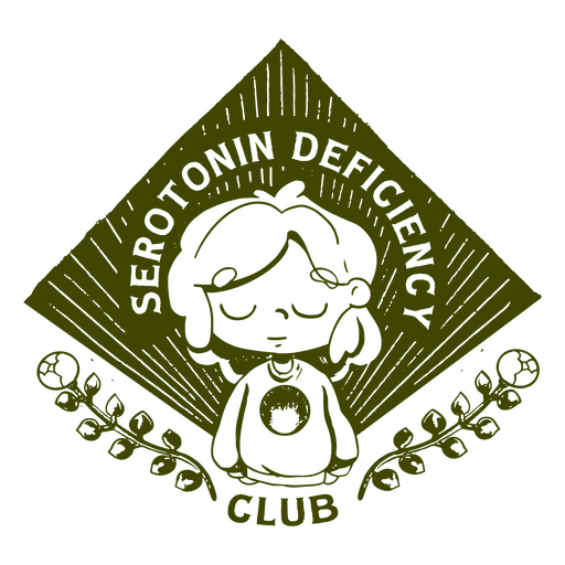 Citação do clube de deficiência de serotonina cortada Desenho PNG