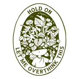 Deixe-me pensar demais nesta citação cheia de traços Desenho PNG