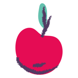 Manzana roja texturizada Diseño PNG