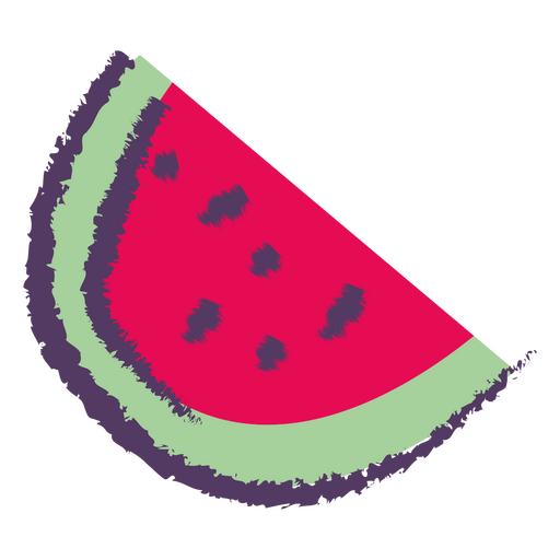 Watermelon slice textured PNG Design